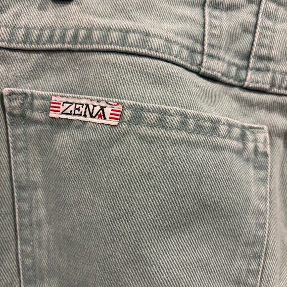 Y2K vintage Zena light blue high-waisted Mom Jeans tapered denim button, 8 tall - Picture 8 of 11